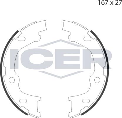 Icer 79PB4050 C - Комплект тормозов, ручник, парковка avtokuzovplus.com.ua