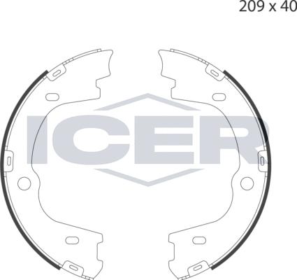 Icer 79PB4051 C - Комплект тормозов, ручник, парковка autodnr.net