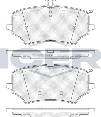 Icer LM1523 - Тормозные колодки, дисковые, комплект autodnr.net