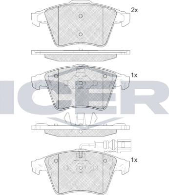 Icer LM1778-071 - Тормозные колодки, дисковые, комплект autodnr.net