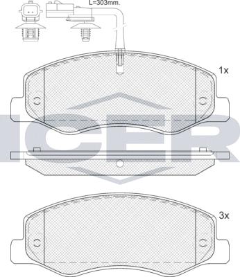 Icer LM2000 - Гальмівні колодки, дискові гальма autocars.com.ua