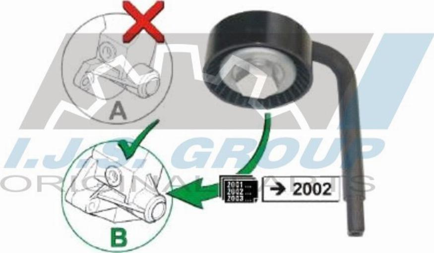 IJS 93-1392 - Паразитний / провідний ролик, поліклиновий ремінь autocars.com.ua
