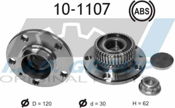 IJS GROUP 10-1107 - Комплект підшипника маточини колеса autocars.com.ua