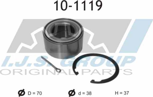 IJS GROUP 10-1119 - Комплект подшипника ступицы колеса autodnr.net