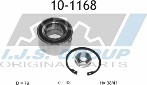 IJS GROUP 10-1168 - Комплект подшипника ступицы колеса autodnr.net