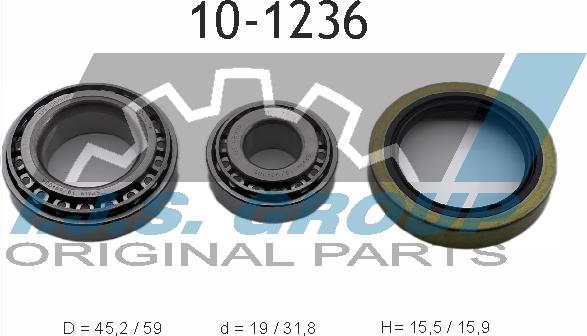 IJS GROUP 10-1236 - Комплект подшипника ступицы колеса autodnr.net