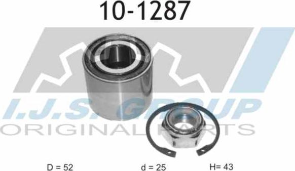 IJS GROUP 10-1287 - Комплект підшипника маточини колеса autocars.com.ua