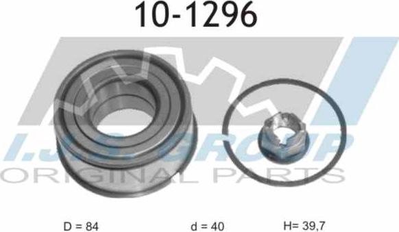 IJS GROUP 10-1296 - Комплект підшипника маточини колеса autocars.com.ua