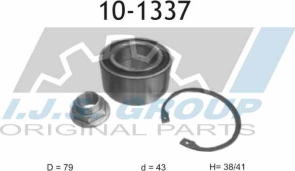 IJS GROUP 10-1337 - Комплект подшипника ступицы колеса autodnr.net