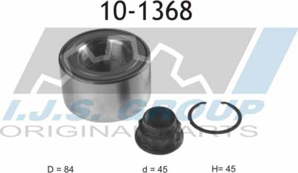 IJS GROUP 10-1368 - Комплект подшипника ступицы колеса autodnr.net