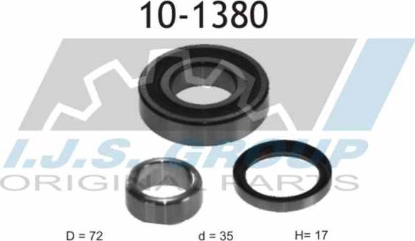 IJS GROUP 10-1380 - Комплект подшипника ступицы колеса autodnr.net