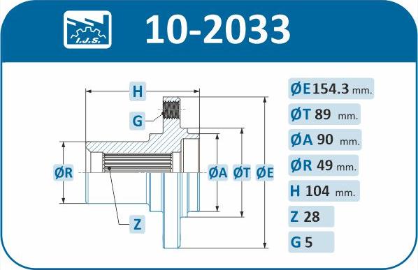 IJS GROUP 10-2033 - Маточина колеса autocars.com.ua