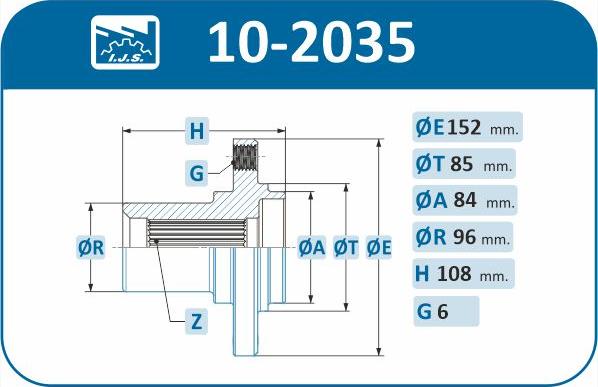 IJS GROUP 10-2035 - Комплект підшипника маточини колеса autocars.com.ua