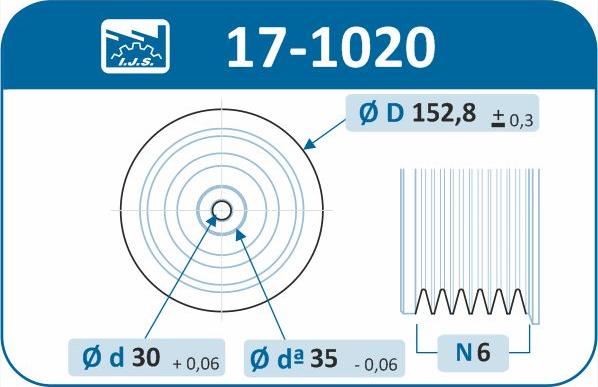 IJS GROUP 17-1020 - Шкив коленчатого вала autodnr.net