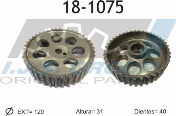 IJS GROUP 18-1075 - Шестерня, розподільчий вал autocars.com.ua