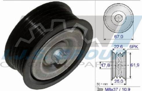 IJS GROUP 93-2081 - Направляющий ролик, поликлиновый ремень autodnr.net