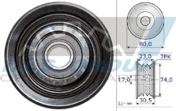 IJS GROUP 93-2105 - Паразитний / провідний ролик, поліклиновий ремінь autocars.com.ua