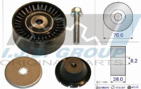 IJS GROUP 93-2116 - Направляющий ролик, поликлиновый ремень autodnr.net