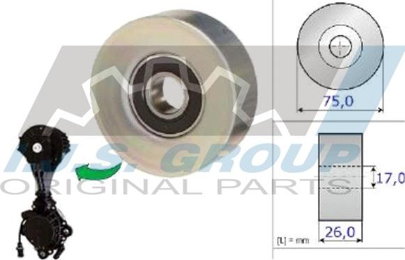 IJS GROUP 93-2155 - Направляющий ролик, поликлиновый ремень autodnr.net