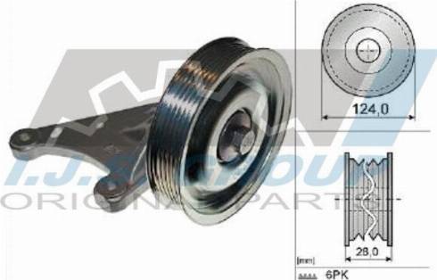 IJS GROUP 93-2179 - Паразитний / провідний ролик, поліклиновий ремінь autocars.com.ua