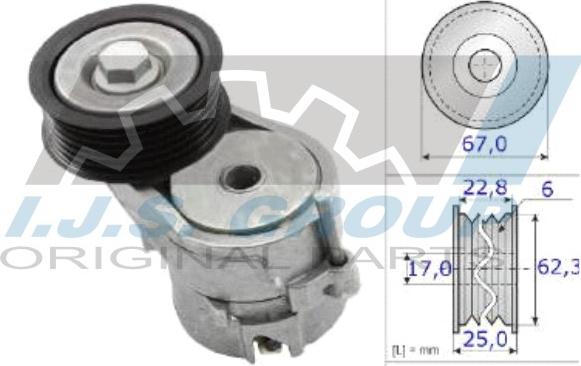 IJS GROUP 93-2359 - Натяжитель, поликлиновый ремень autodnr.net