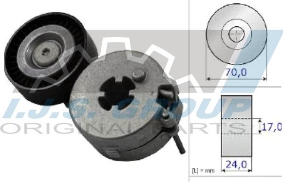 IJS GROUP 93-2397 - Натягувач ременя, клинові зуб. autocars.com.ua