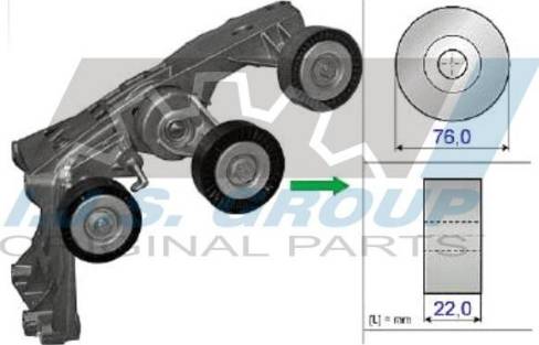 IJS GROUP 93-2435 - Натяжитель, поликлиновый ремень autodnr.net