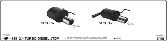 Imasaf 502000173 - Система глушителя для спортивного автомобиля avtokuzovplus.com.ua