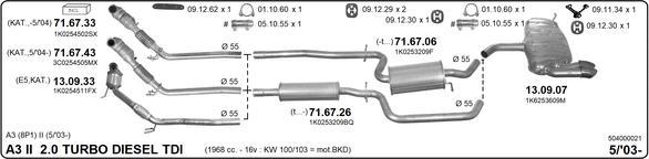 IMASAF 504000021 - Система випуску ОГ autocars.com.ua