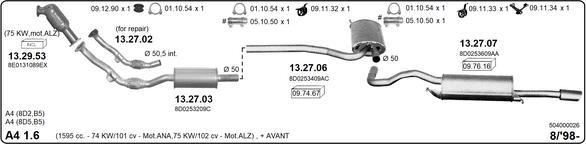 IMASAF 504000026 - Система випуску ОГ autocars.com.ua
