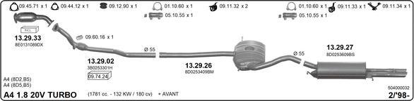 IMASAF 504000032 - Система випуску ОГ autocars.com.ua