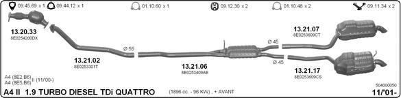 IMASAF 504000050 - Система випуску ОГ autocars.com.ua