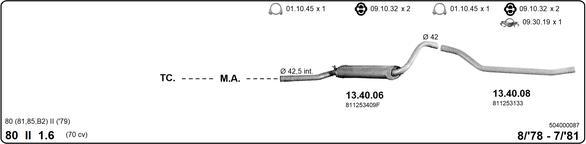 IMASAF 504000087 - Система випуску ОГ autocars.com.ua