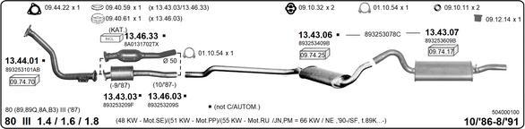 IMASAF 504000100 - Система випуску ОГ autocars.com.ua