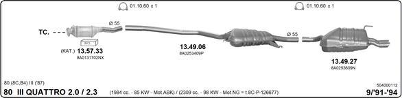 IMASAF 504000112 - Система випуску ОГ autocars.com.ua