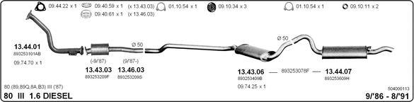 IMASAF 504000113 - Система випуску ОГ autocars.com.ua