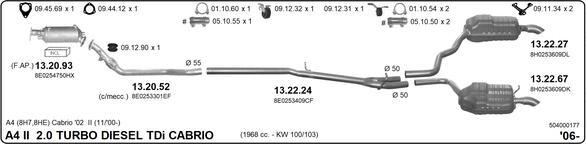 IMASAF 504000177 - Система випуску ОГ autocars.com.ua