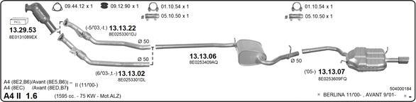 IMASAF 504000184 - Система випуску ОГ autocars.com.ua