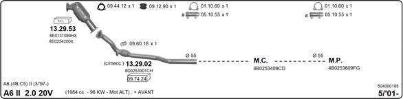 IMASAF 504000185 - Система випуску ОГ autocars.com.ua