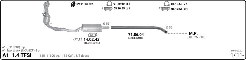 Imasaf 504000201 - Система випуску ОГ autocars.com.ua