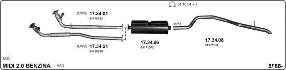 IMASAF 509000010 - Система випуску ОГ autocars.com.ua