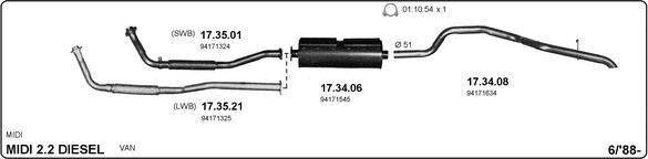 IMASAF 509000014 - Система випуску ОГ autocars.com.ua