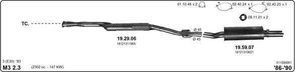 IMASAF 511000001 - Система випуску ОГ autocars.com.ua