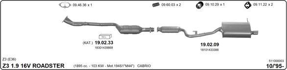 IMASAF 511000003 - Система випуску ОГ autocars.com.ua