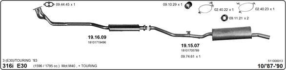 IMASAF 511000013 - Система випуску ОГ autocars.com.ua