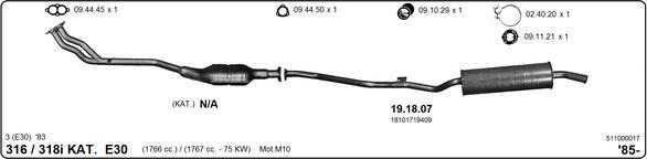 IMASAF 511000017 - Система випуску ОГ autocars.com.ua