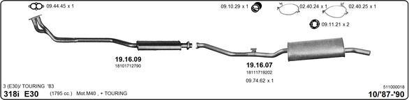 IMASAF 511000018 - Система випуску ОГ autocars.com.ua
