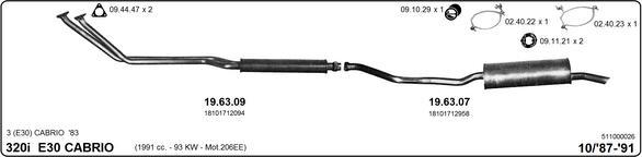 IMASAF 511000026 - Система випуску ОГ autocars.com.ua