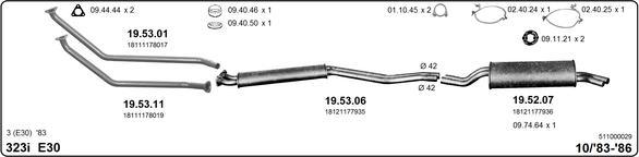 IMASAF 511000029 - Система випуску ОГ autocars.com.ua
