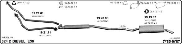 IMASAF 511000030 - Система випуску ОГ autocars.com.ua
